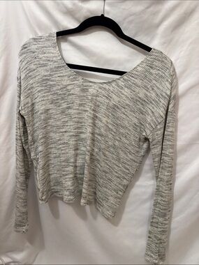 Garage Light Gray Marled Long Sleeve Top